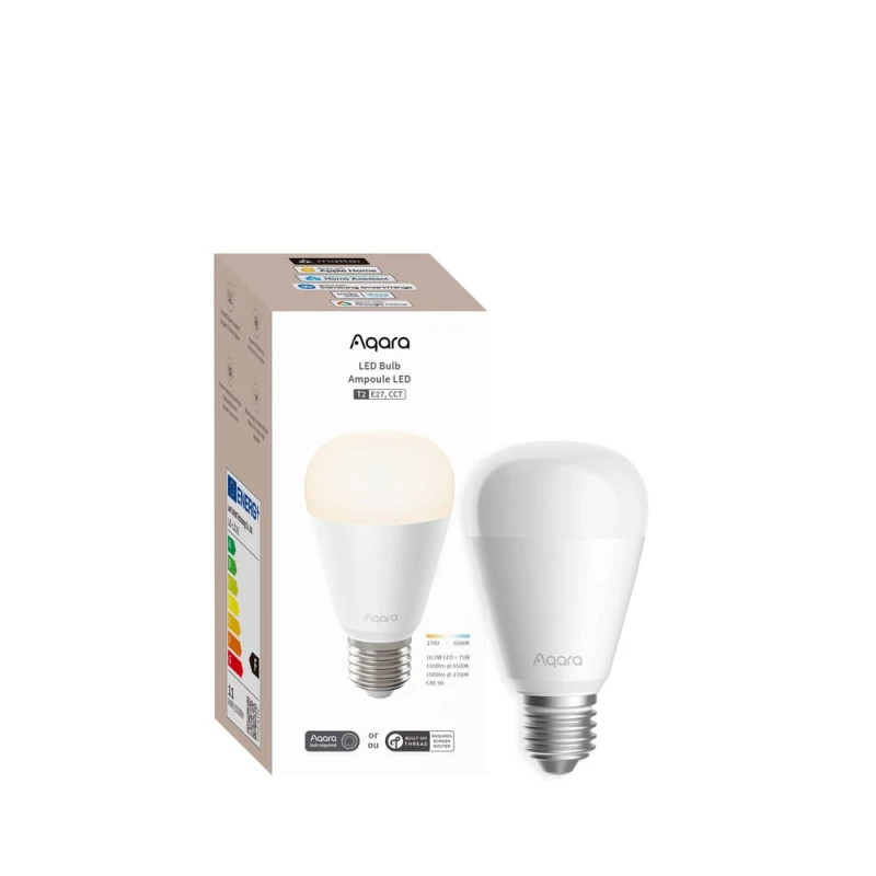 bec led aqara bulb t2, e27, 1100 lumeni, thread, zigbee (doar lumina alba)